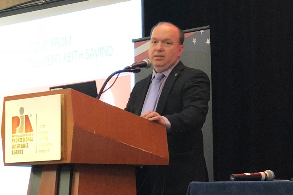 PIA National President and PIANJ past President Keith A. Savino, CPIA, welcoming participants to PIA National’s 2019 Federal Legislative Summit.