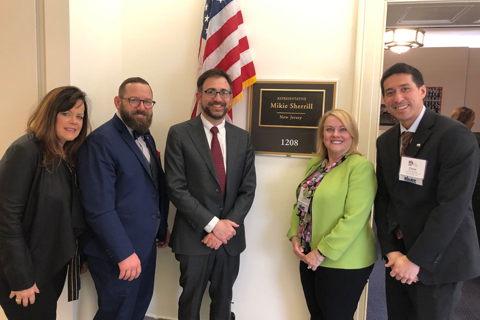 
                
3. L-R: PIANJ Director Beth Frederickson, CPIA; PIANJ Government Affairs Counsel Bradford J. Lachut, Esq.; Chief of Staff for Rep. Mike Sherrill, D-11, Ethan Saxon; PIANJ Committee Member Lydia Bashwiner, Esq.; and PIANJ-YIP Director Chris Gonzalez, CPCU, CIC, CRM, AU, AAI, CISR, ChFC. 