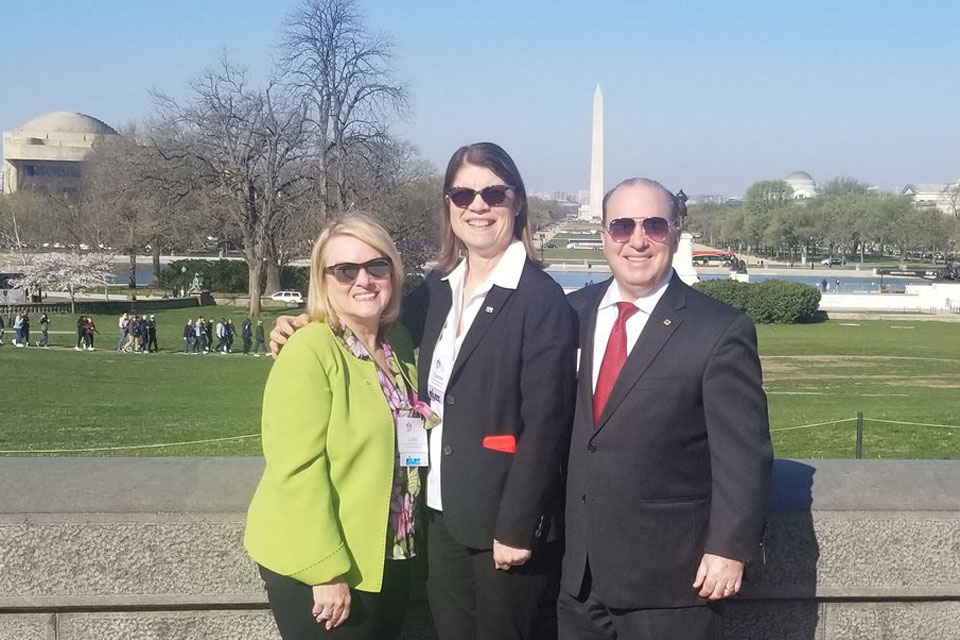  L-R: PIANJ Committee Member Lydia Bashwiner, Esq.; PIANJ Secretary Connie Mahoney; PIA National President and PIANJ past President Keith A. Savino, CPIA.